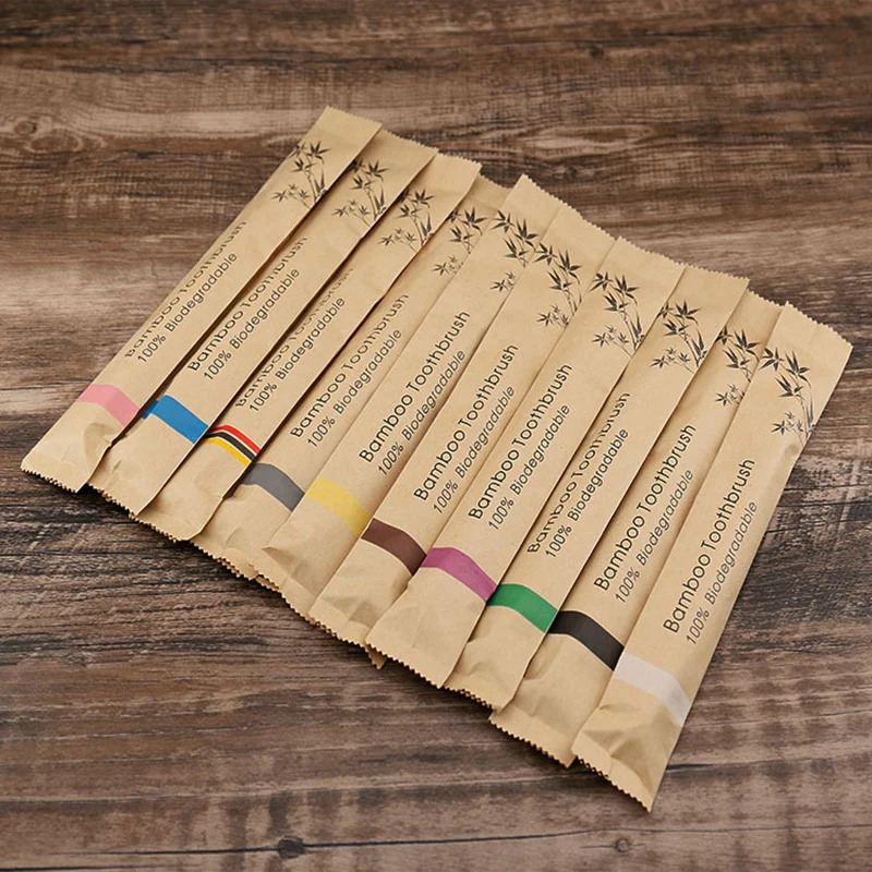 5/15pcs Colorful Toothbrush Na - Bamboo Toothbrush ulasan dan harga
