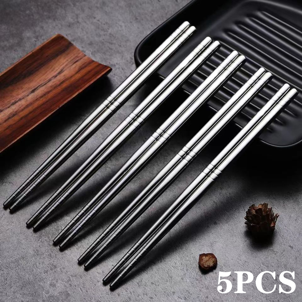 2-5 Pairs Chopsticks 304 Stain - Bamboo Cutlery ulasan dan harga