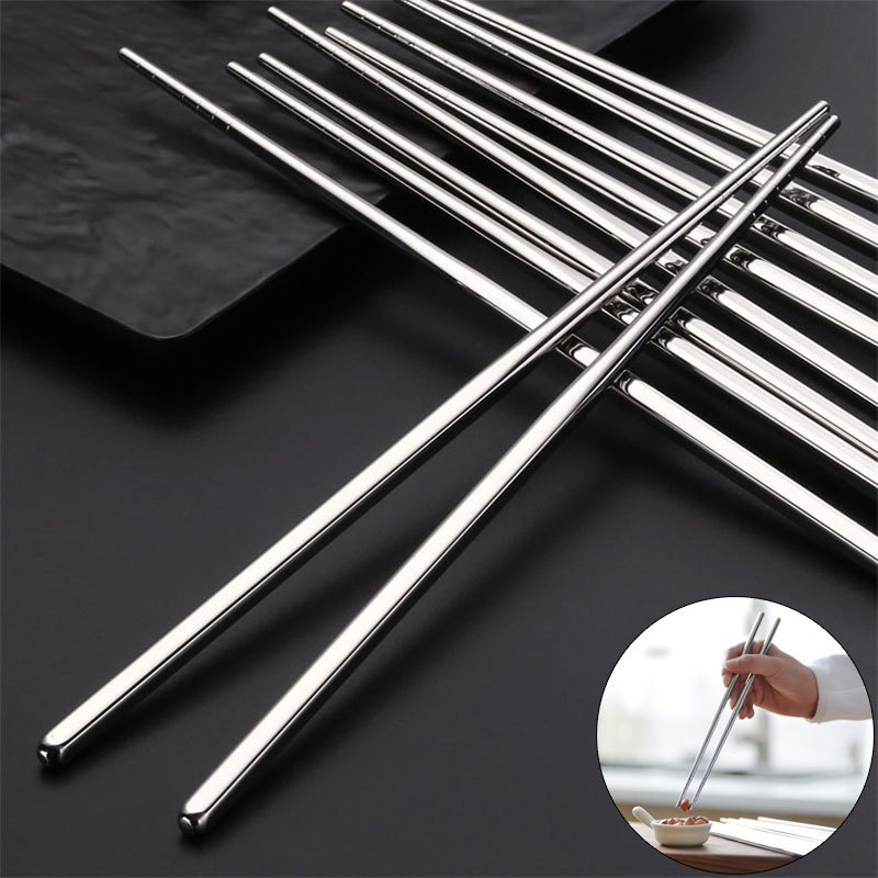 2-5 Pairs Chopsticks 304 Stain - Bamboo Cutlery ulasan dan harga