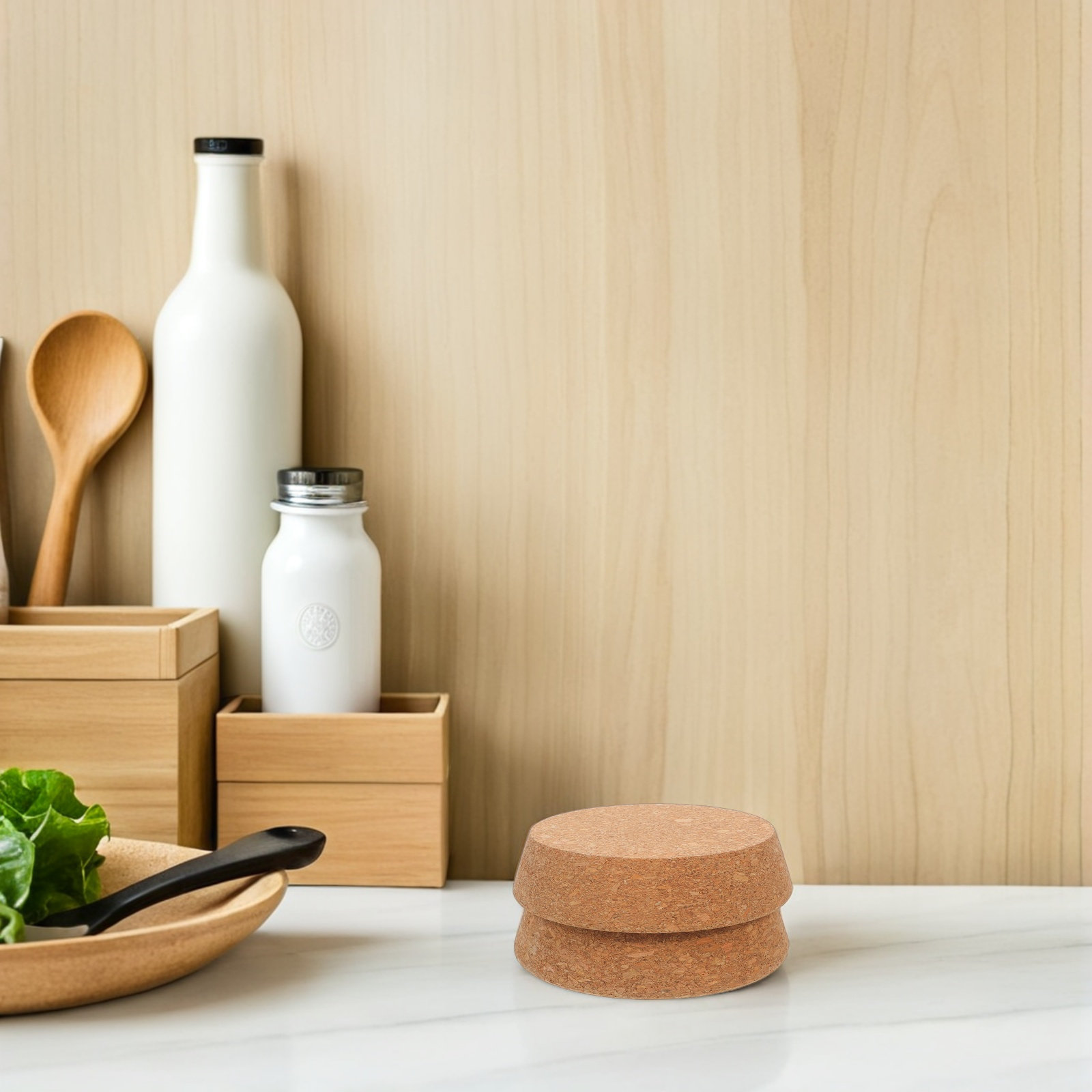 2Pcs Natural Wood Cork Stopper - Reusable Bottle ulasan dan harga