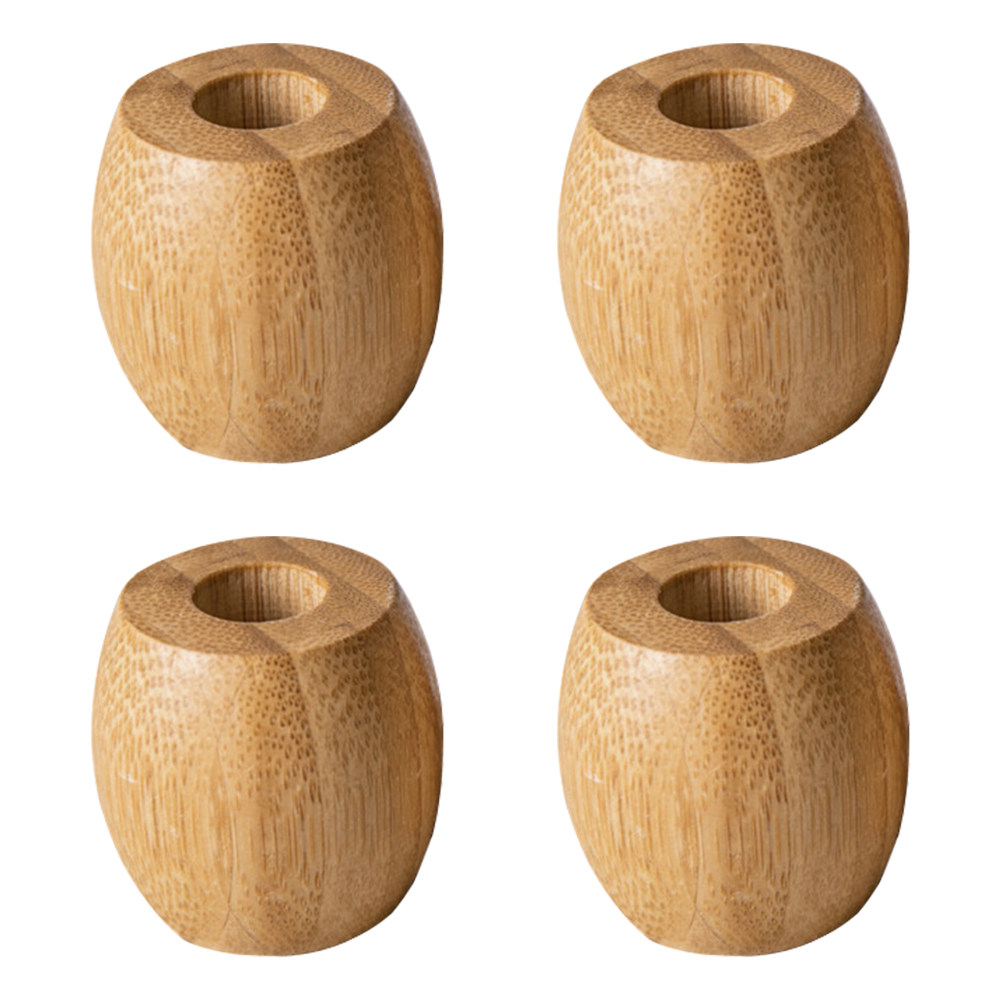 4Pcs Bamboo Bathroom Holder Fo - Bamboo Toothbrush ulasan dan harga