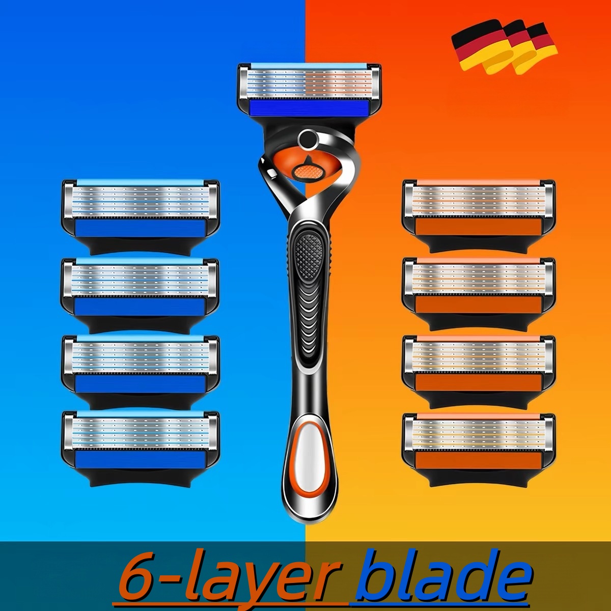 Men's 6-Layer Stainless Steel  - Safety Razor Handle ulasan dan harga