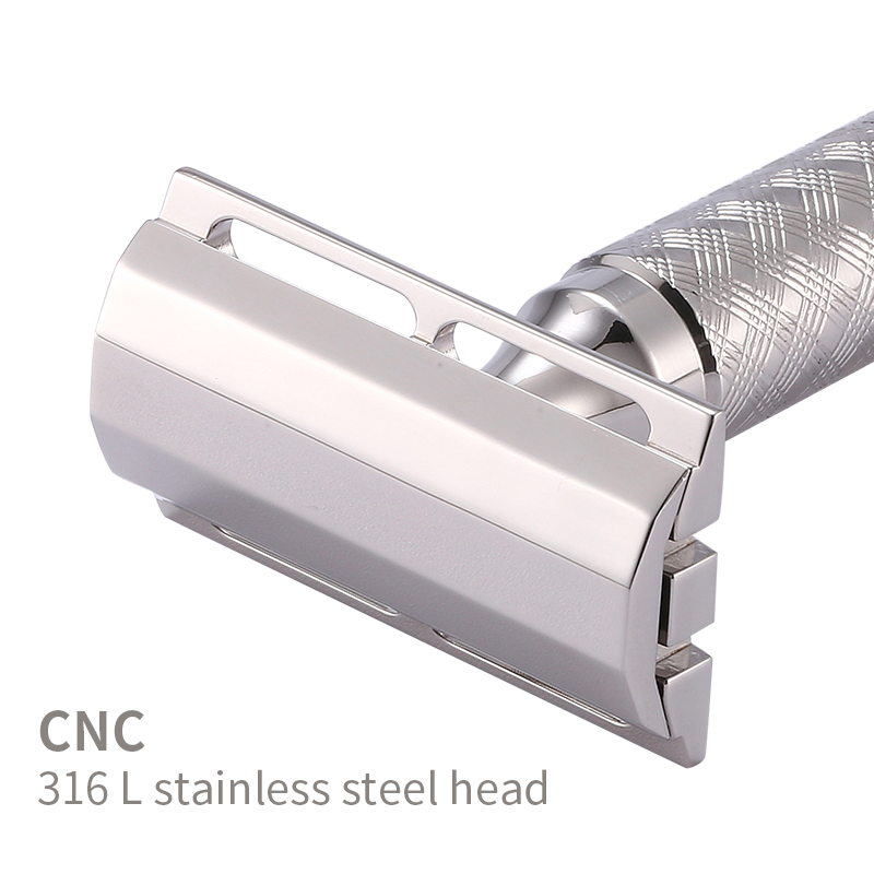 CNC 316L Stainless Steel Doubl - Safety Razor Handle ulasan dan harga