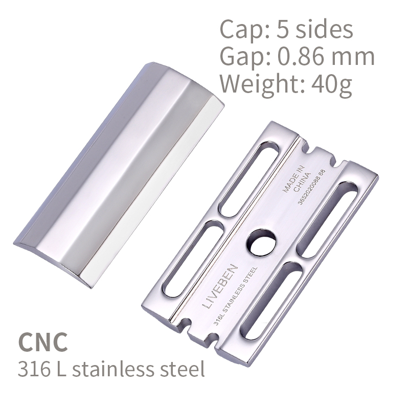 CNC 316L Stainless Steel Doubl - Safety Razor Handle ulasan dan harga