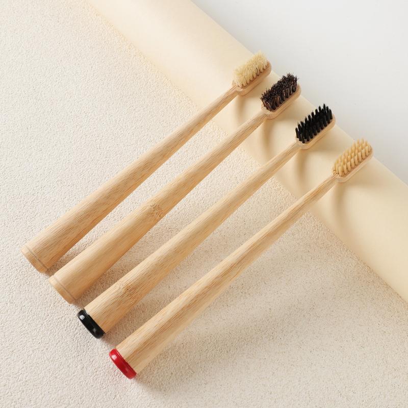 1Pc/4Pcs Horse Bristle Bamboo  - Bamboo Toothbrush ulasan dan harga