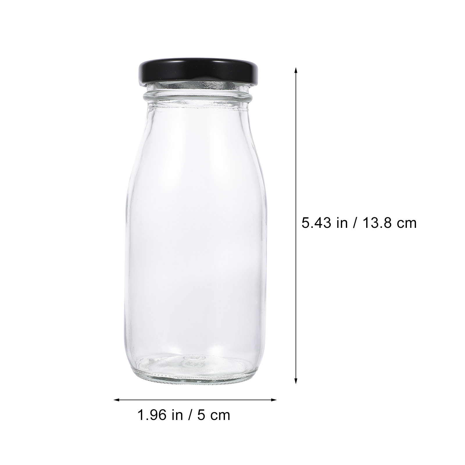 4Pcs Milk Bottle Glass Milk Ja - Reusable Bottle ulasan dan harga